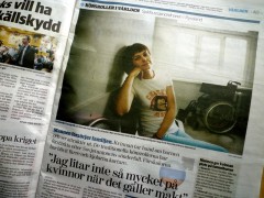 Artikeln i Sydsvenskan. Foto: Anna Bank